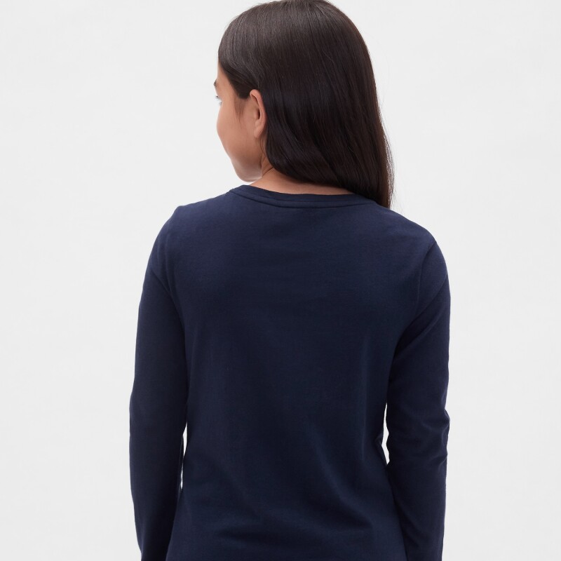 V-FRCH LS LOGO TEE TAPESTRY NAVY
