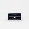 Billetera Marga en cuero charol Marine Blue