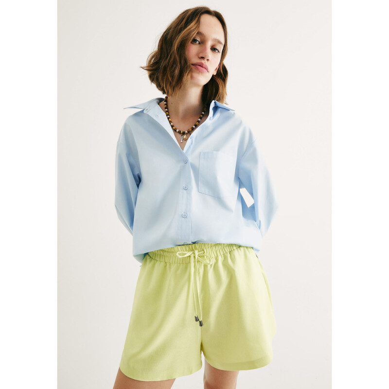 SHORTS FEM VERDE LIMAO