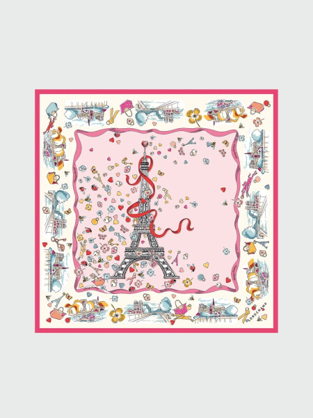 LONGCHAMP - Pañielo de Seda 50 Rosado