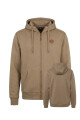 Campera O'Neill Full Zip Leather Patch Beige
