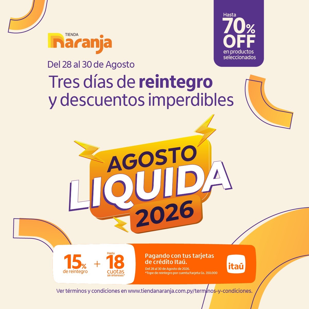 REINTEGRO TIENDA NARANJA