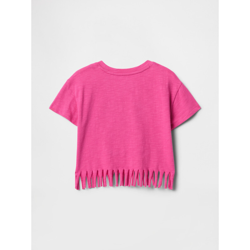 DIS SS FRINGE RELAXED GRAPHIC TEE STANDOUT PINK