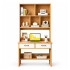 Escritorio Con Cajones Y Estantería 70 Cm Mdf Mövi Esh0008m ESCRITORIO MOVI MARRON ESH0008M