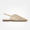 Mule Perla en efecto cuero liso Natural
