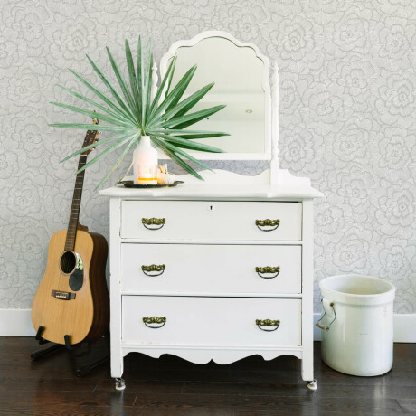 COLECCIÓN PACIFICA - PERIWINKLE LIGHT GREY TEXTURED FLORAL - N/A