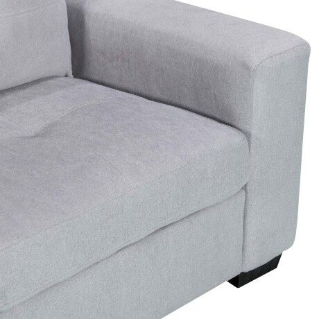 SOFÁ C/CHAISE MÁS DE 4 CUERPOS TELA GRIS DETROIT