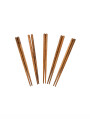 PALOS CHINOS MADERA 5 PARES MARRON (V)