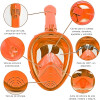 Máscara de snorkel infantil Naranja