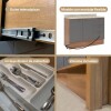 Bajo Mesada 3 Cajones + 2 Puertas (Con Tapa) - Linea Americana Gris