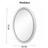 Espejo Oval Led De Pared Led07 50 X 70 Cm Desempañado ESPEJO OVAL LED07 50X70