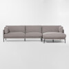 Sofá con chaise COSTA Gris - DERECHO