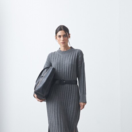 VESTIDO SIMEON Gris Osc Melange