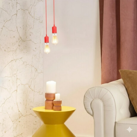 ACDH271 Lámpara Colgante Decorativa Rainbow Rojo