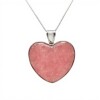 Dije Colgante Corazón-Plata 925-Piedra rodocrosita-CP4514 conpiedra