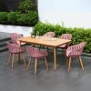 Juego de Jardin 6 sillas y Mesa - Nassau Rosa
