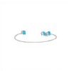 Brazalete Mysore-Plata 925 rodinada- Piedra Topacio azul y Jade negro azul-BR2023 conpiedra