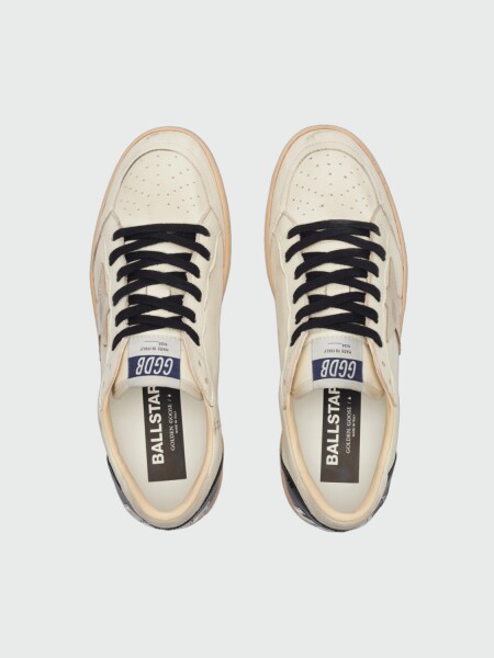 GOLDEN GOOSE - ZAPATILLA BALLSTAR EN NAPPA CON ESTRELLA LAMINADA Y ESPOLÓN EN CUERO Alta Automática