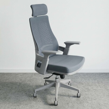 SILLA DE OFICINA MALLA GRIS LOMBARDI
