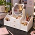 Organizador De Maquillaje Tocador Con Espejo y Cajones IMBACK Color Blanco Organizador De Maquillaje Tocador Con Espejo y Cajones IMBACK Color Blanco