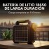 Linterna Led Farol Reflector Recargable Solar Usb + Lampara Color Amarillo