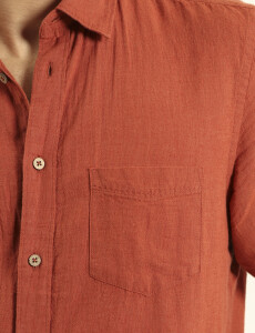 012265 CAMISA HARRINGTON LABEL Ladrillo