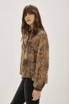 Camisa Lina Animal Mini Marron