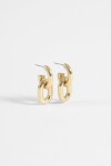 Aros acero doble dorado