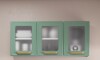 Aéreo 3 Puertas Vidrio Bella - Steel Verde