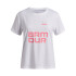 UA Tech Split Wordmark SS-PPL WHT-101