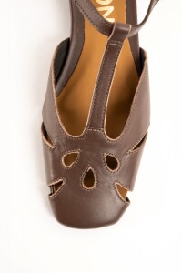 Sandalia Calada Cuero Chocolate