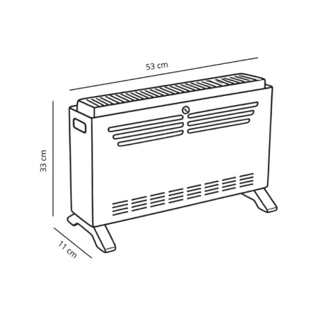 Convector Eléctrico Nexor 2000W Blanco Estufa Convector Eléctrico Nexor 2000W Blanco