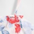 STRAPPY WOV BOW TOP SP SU25 RED BLUE ROSES