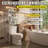 Estantes Armario Mueble Organizador Baño Inodoro Metal Acero Imback Color Blanco Estantes Armario Mueble Organizador Baño Inodoro Metal Acero Imback Color Blanco