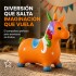 Unicornio Saltarín Inflable Infantil 58 x 55 cm Naranja