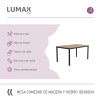Mesa de comedor madera y hierro 120x80 Mesa de comedor madera y hierro 120x80