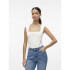 VMMILLION SL SQUARE NECK TOP JRS NOOS SNOW WHITE