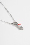 Collar acero dijes plateado