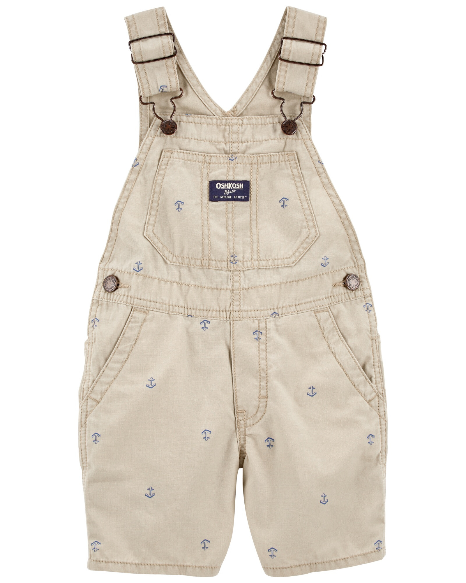 Enterito corto de algodón diseño anclas Sin color