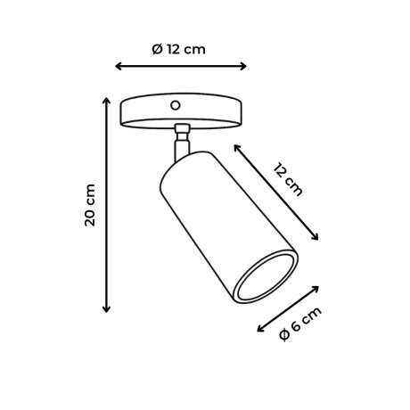 LUMINARIA DE ADOSAR ORIENTABLE LOTO 1 Luminaria para Techo Orientable Loto 1