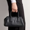 Cartera de mano Call en efecto cuero liso Negro