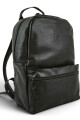 Mochila de cuero urbana Negro