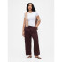 V-SATIN STRAIGHT PO SIDE STRIPE DARK BROWN 1