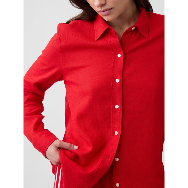 V-LINEN EASY SHIRT PURE RED V2