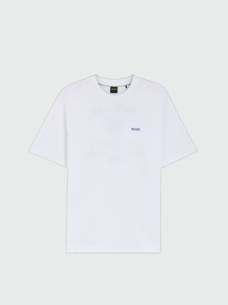 BOSS - Remera Member Mesh 1 Blanco