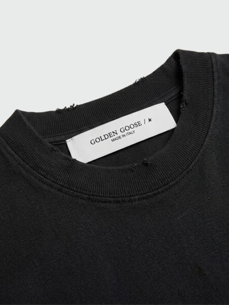 GOLDEN GOOSE - REMERA DE ALGODÓN CON LOGO INVERTIDO EN LA ESPALDA Alta Automática