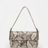 Cartera al hombro Signature en cuero snake Taupe