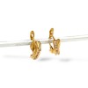 Caravanas medio aro Cruzado Zirconia de oro- Oro bajo - Zirconia- CA8153 conpiedra