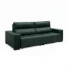 Sillón cama Madrid - 4 Cuerpos 100% Cuero Verde
