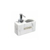 Dispensador de jabón cocina mármol con esponja Dispensador De Jabón Cocina Mármol Con Esponja